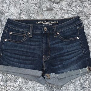 AE denim cuffed shorts